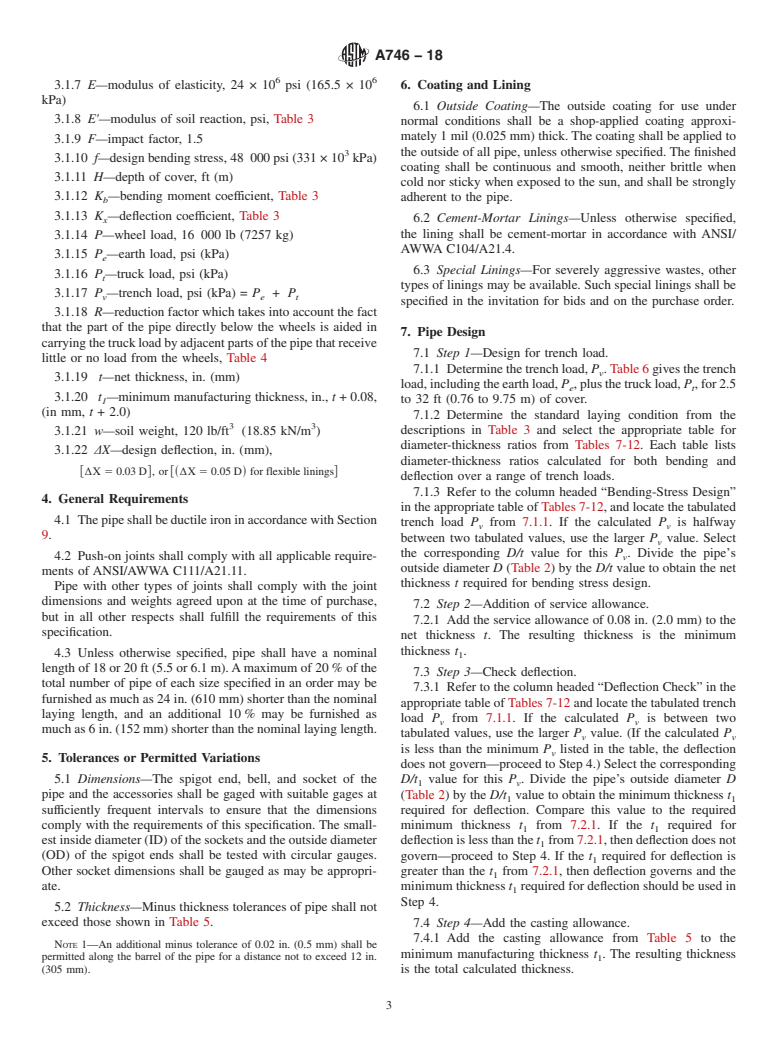 ASTM A746-18 - Standard Specification for  Ductile Iron Gravity Sewer Pipe