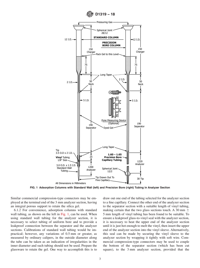 ASTM D1319-18 - Standard Test Method for Hydrocarbon Types in Liquid Petroleum Products by Fluorescent   Indicator Adsorption