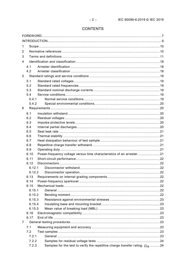 IEC 60099-6:2019 IEC 60099-6:2019 - Surge arresters - Part 6: Surge arresters containing both series and parallel gapped structures - System voltage of 52 kV and less - Page 4 preview