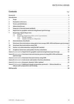ISO TS 21356-1:2021 - Nanotechnologies - Structural characterization of graphene - Part 1: Graphene from powders and dispersions - Page 3 preview