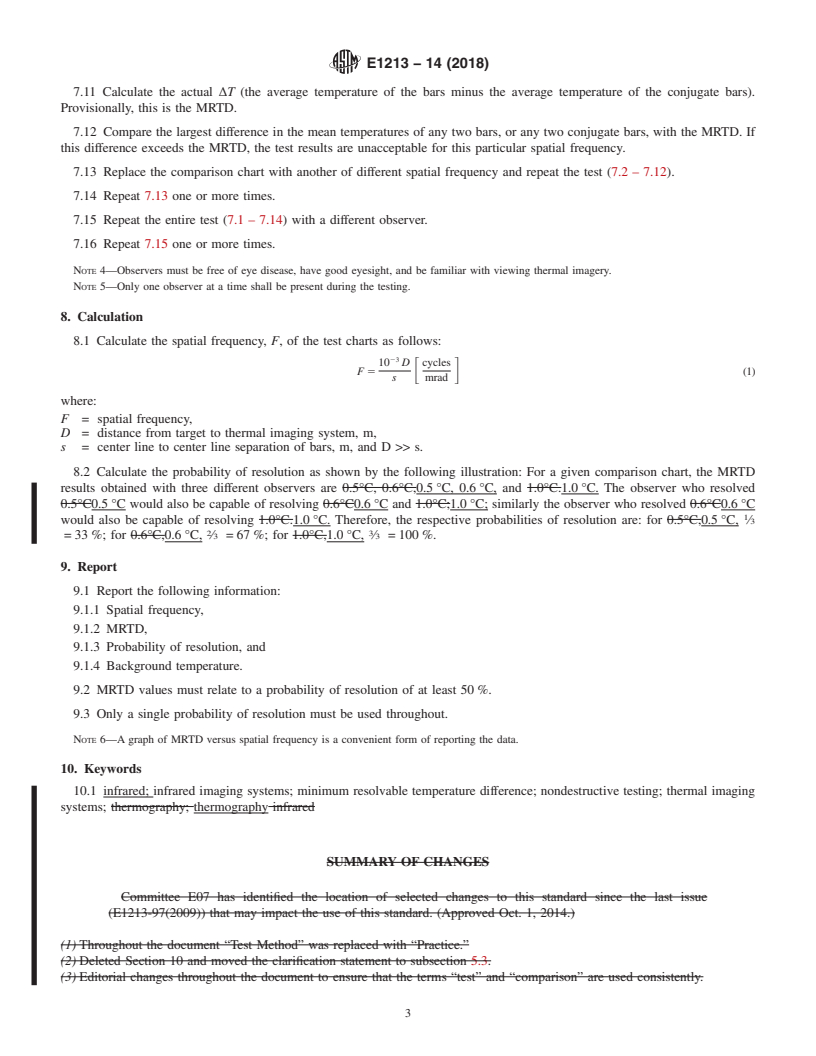 REDLINE ASTM E1213-14(2018) - Standard Practice for  Minimum Resolvable Temperature Difference for Thermal Imaging  Systems