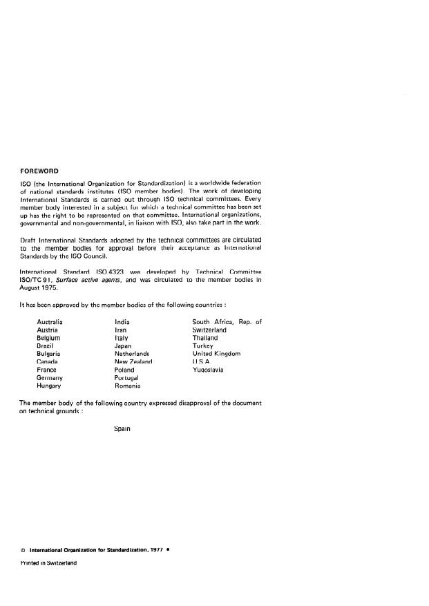 ISO 4323:1977 ISO 4323:1977 - Soaps -- Determination of chlorides content -- Potentiometric method - Page 2 preview