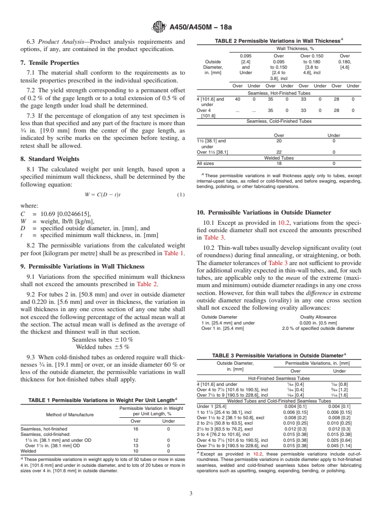 ASTM A450/A450M-18a - Standard Specification for  General Requirements for Carbon and Low Alloy Steel Tubes