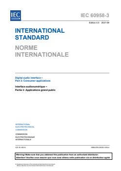 IEC 60958-3:2021 IEC 60958-3:2021 - Digital audio interface - Part 3: Consumer applications - Page 3 preview