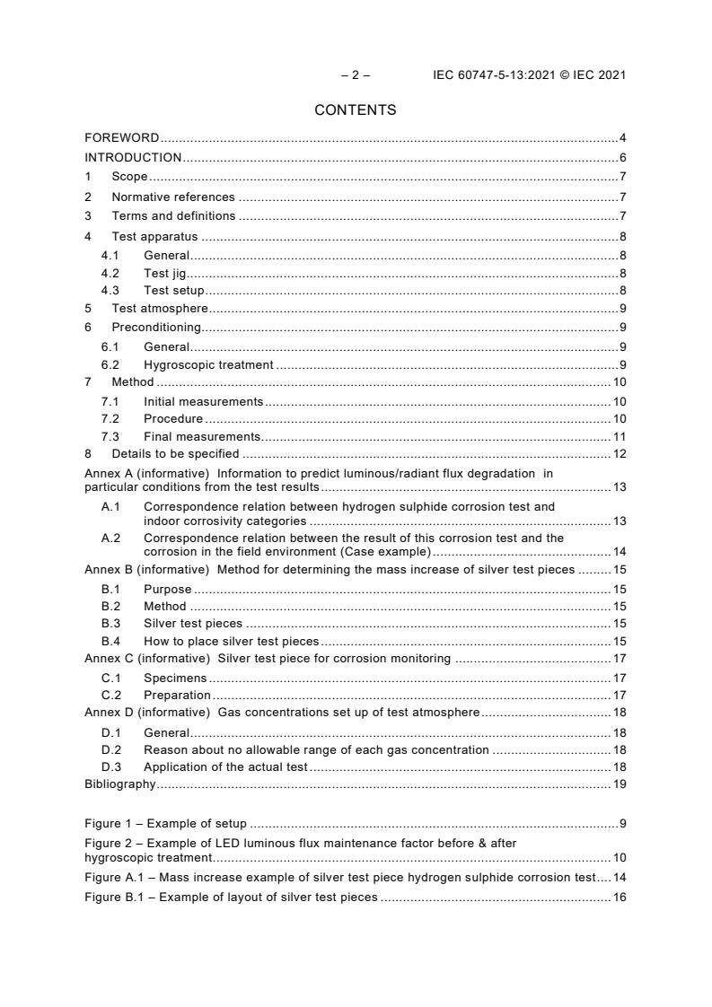 IEC 60747-5-13:2021 IEC 60747-5-13:2021 - Semiconductor devices - Part 5-13: Optoelectronic devices - Hydrogen sulphide corrosion test for LED packages - Page 4 preview