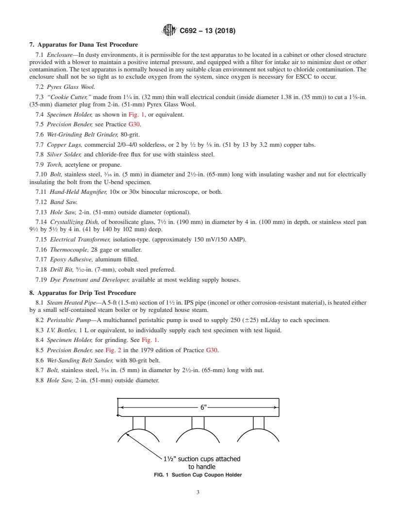 REDLINE ASTM C692-13(2018) - Standard Test Method for  Evaluating the Influence of Thermal Insulations on External  Stress Corrosion Cracking Tendency of Austenitic Stainless Steel