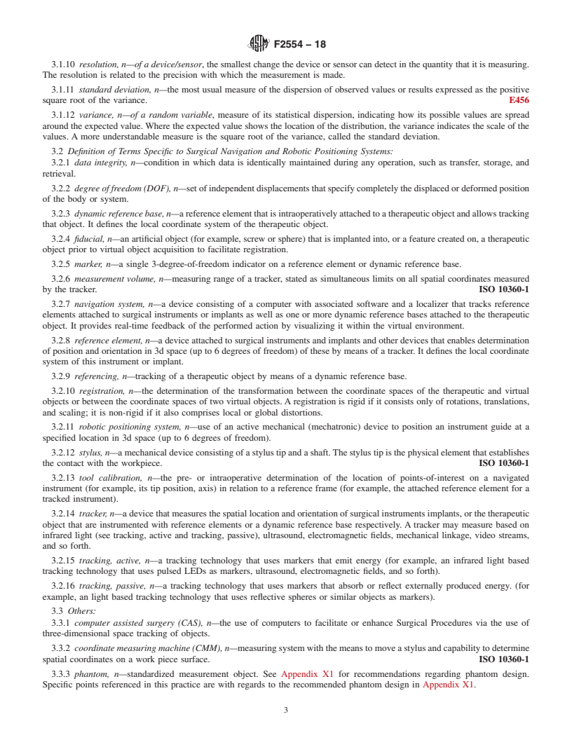 REDLINE ASTM F2554-18 - Standard Practice for  Measurement of Positional Accuracy of Computer Assisted Surgical  Systems