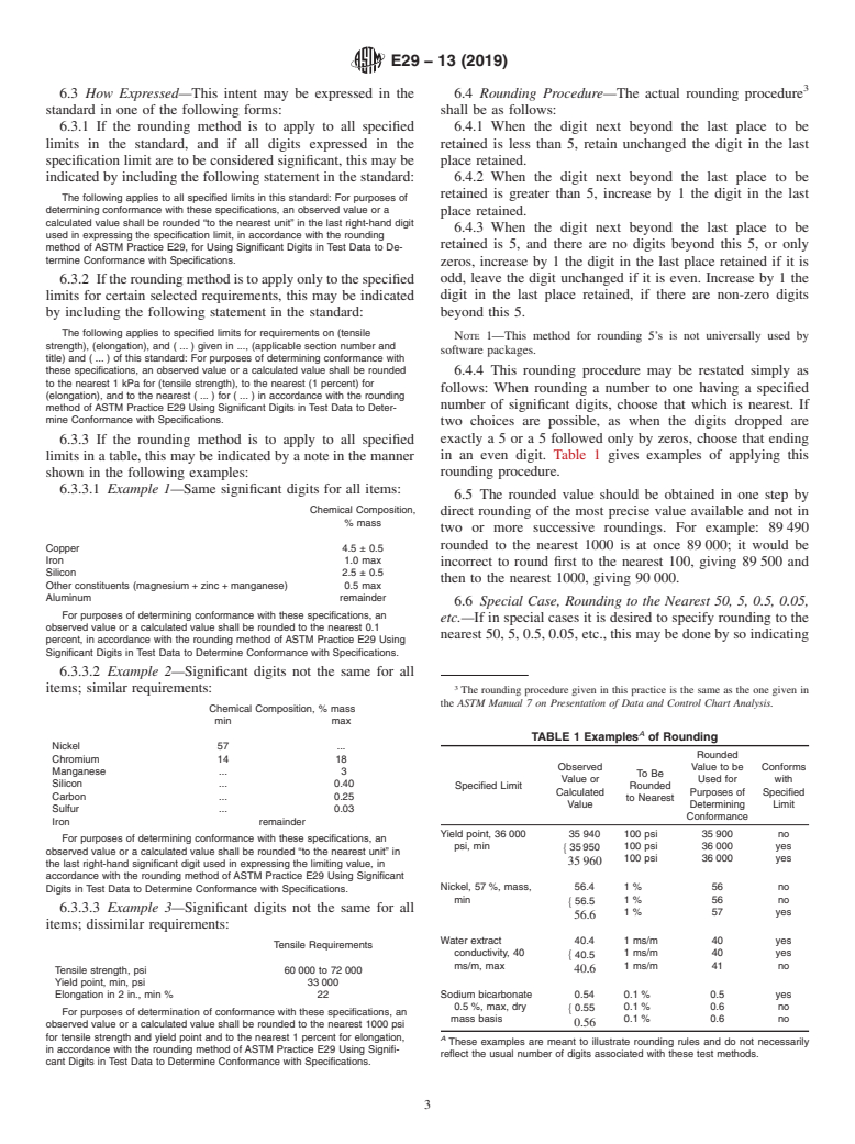 ASTM E29-13(2019) - Standard Practice for  Using Significant Digits in Test Data to Determine Conformance  with Specifications