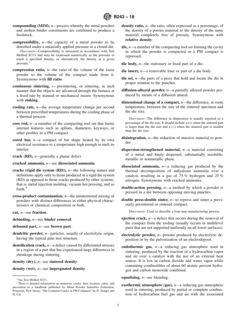 ASTM B243-18 - Standard Terminology of  Powder Metallurgy