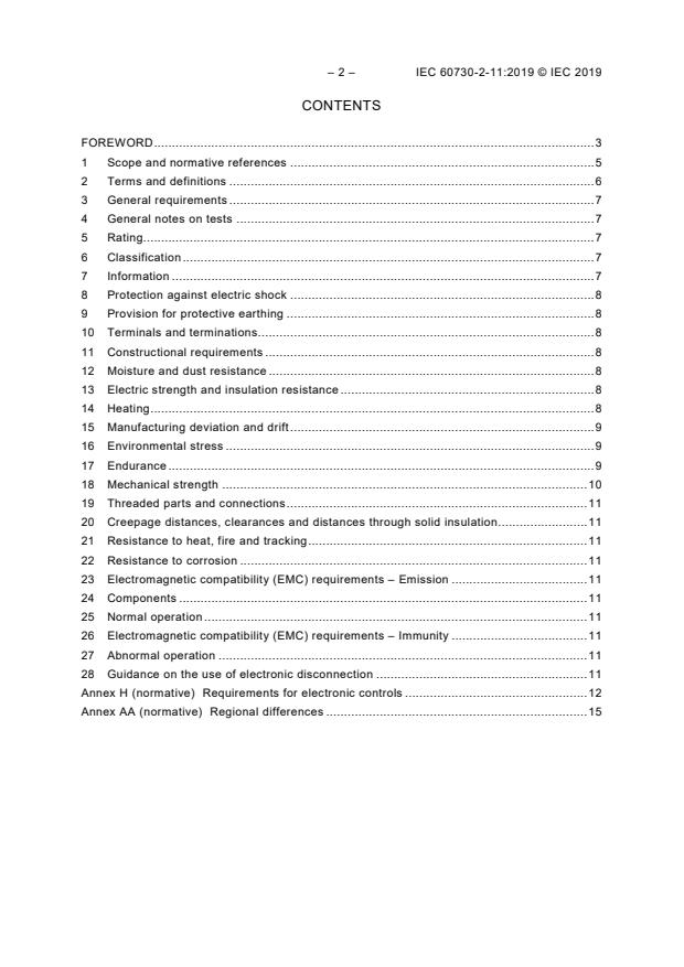 IEC 60730-2-11:2019 IEC 60730-2-11:2019 - Automatic electrical controls - Part 2-11: Particular requirements for energy regulators - Page 4 preview