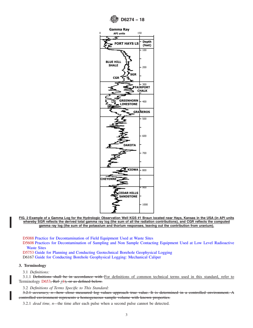 REDLINE ASTM D6274-18 - Standard Guide for  Conducting Borehole Geophysical Logging - Gamma