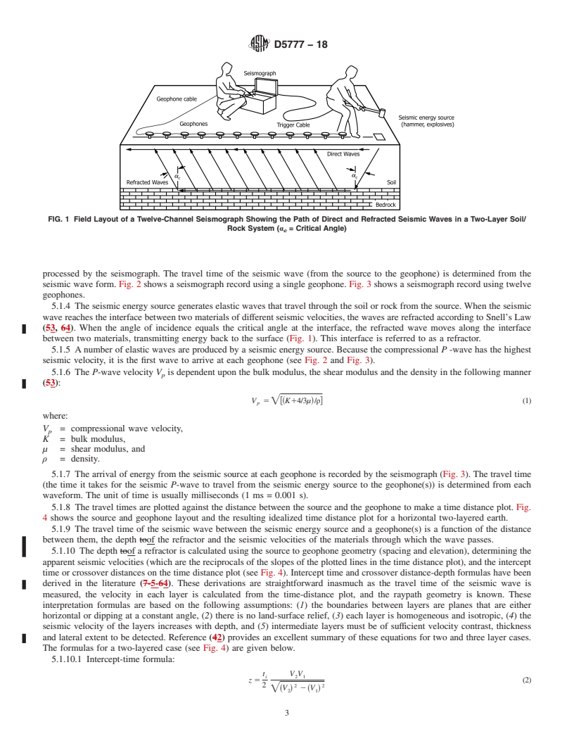 REDLINE ASTM D5777-18 - Standard Guide for  Using the Seismic Refraction Method for Subsurface Investigation