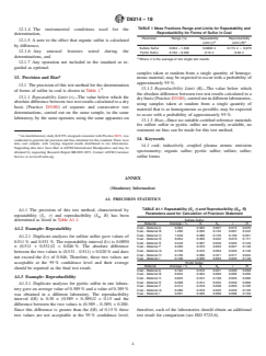 ASTM D8214-18 ASTM D8214-18 - Standard Test Method for Forms of Sulfur in Coal by Inductively Coupled Plasma Atomic Emission Spectrometry - Page 4 preview