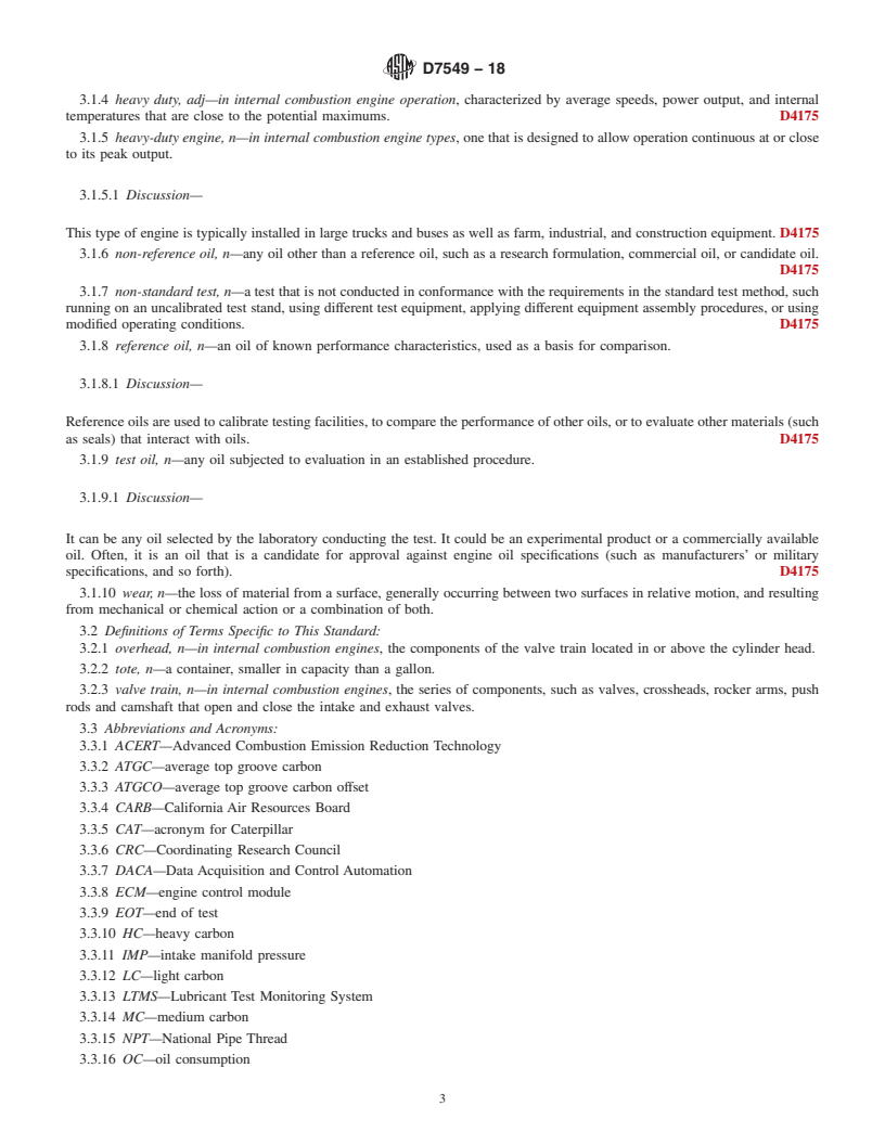 REDLINE ASTM D7549-18 - Standard Test Method for Evaluation of Heavy-Duty Engine Oils under High Output Conditions&#x2014;Caterpillar  C13 Test Procedure