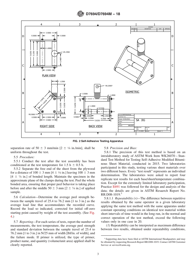 ASTM D7694/D7694M-18 - Standard Test Methods for Self-Adhesive Modified Bituminous Sheet Material