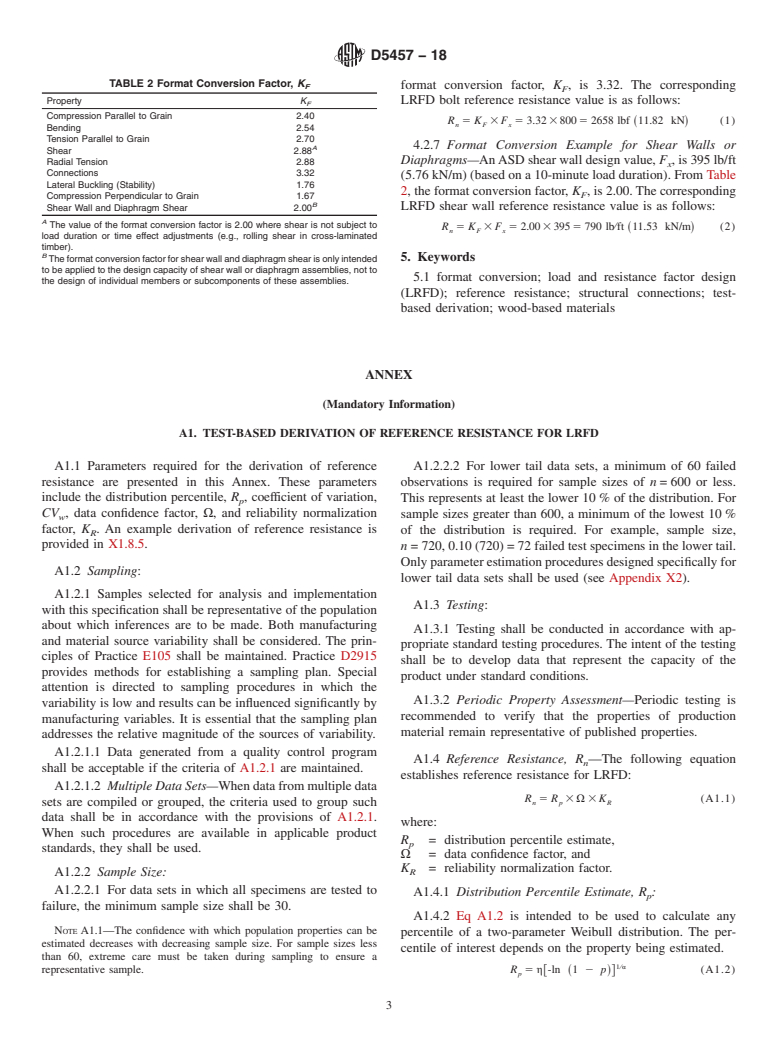 ASTM D5457-18 - Standard Specification for Computing Reference Resistance of Wood-Based Materials and  Structural Connections for Load and Resistance Factor Design