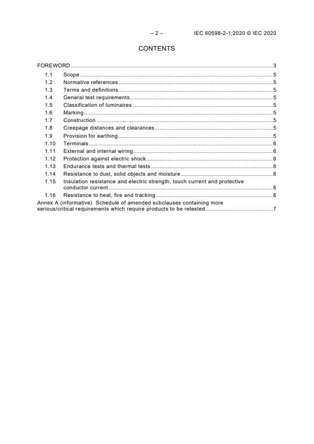 IEC 60598-2-1:2020 IEC 60598-2-1:2020 - Luminaires - Part 2-1: Particular requirements - Fixed general purpose luminaires - Page 4 preview