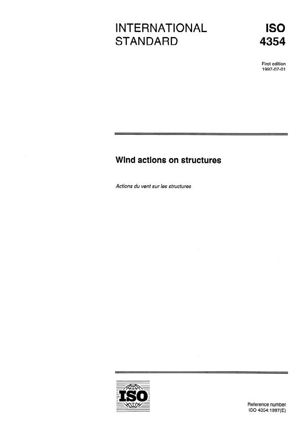 ISO 4354:1997 - Wind actions on structures