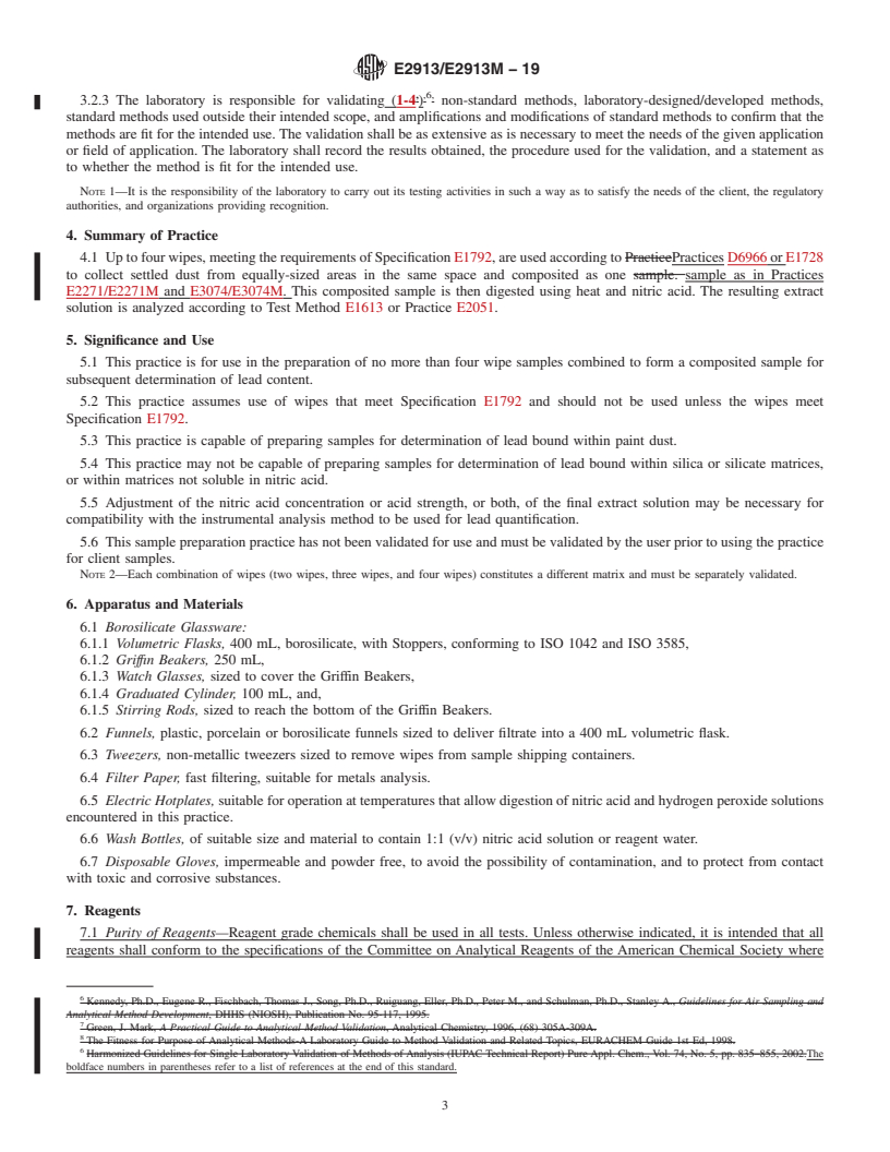 REDLINE ASTM E2913/E2913M-19 - Standard Practice for Hotplate Digestion of Lead from Composited Wipe Samples