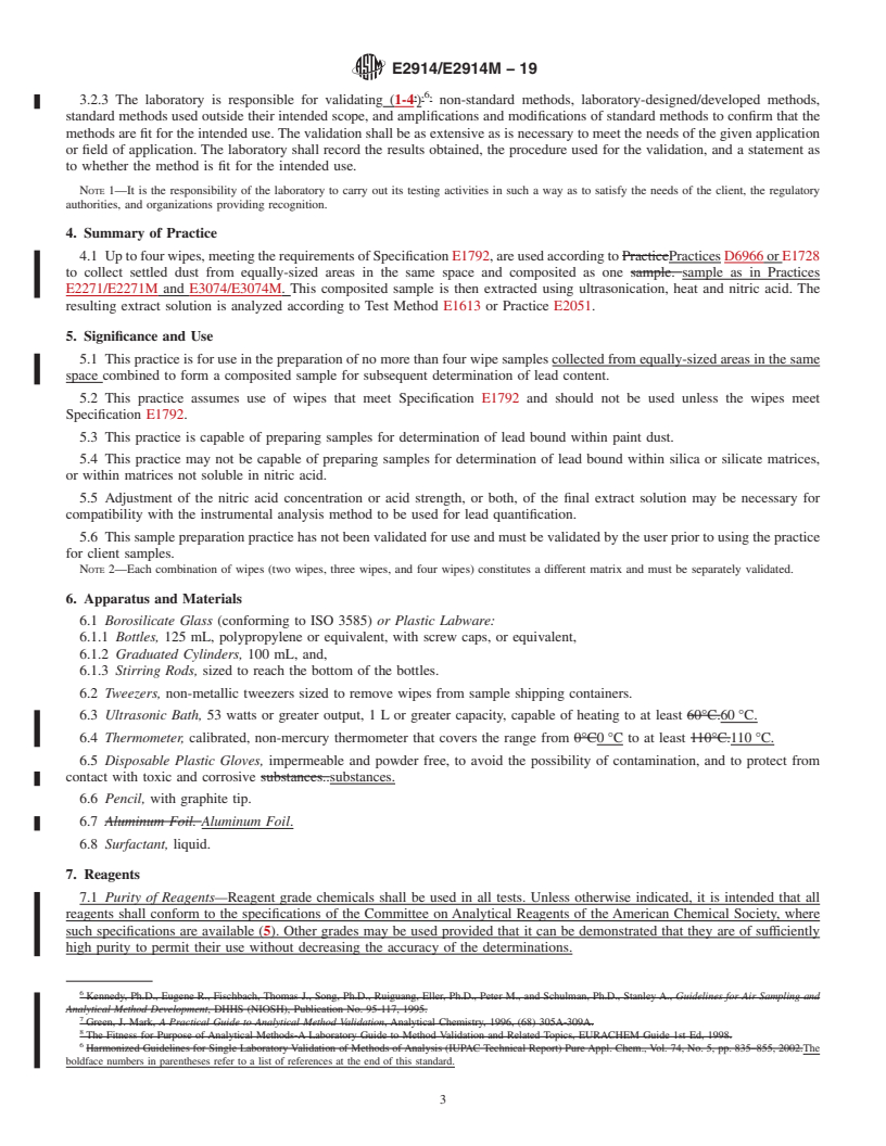 REDLINE ASTM E2914/E2914M-19 - Standard Practice for Ultrasonic Extraction of Lead from Composited Wipe Samples