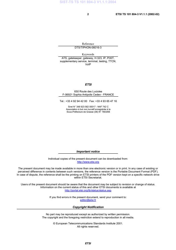 SIST-TS TS 101 804-3 V1.1.1:2004 SIST-TS TS 101 804-3 V1.1.1:2004 - Page 4 preview