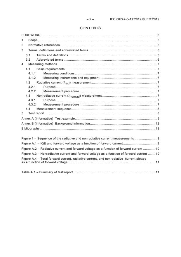 IEC 60747-5-11:2019 IEC 60747-5-11:2019 - Semiconductor devices - Part 5-11: Optoelectronic devices - Light emitting diodes - Test method of radiative and nonradiative currents of light emitting diodes - Page 4 preview