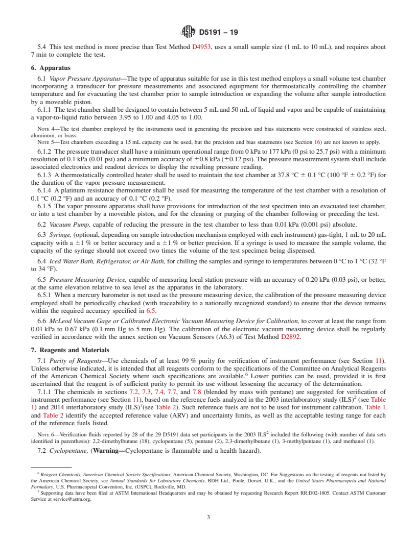 REDLINE ASTM D5191-19 - Standard Test Method for Vapor Pressure of Petroleum Products and Liquid Fuels (Mini  Method)