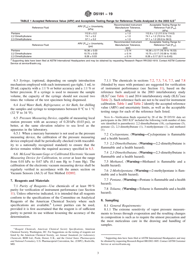 ASTM D5191-19 - Standard Test Method for Vapor Pressure of Petroleum Products and Liquid Fuels (Mini  Method)