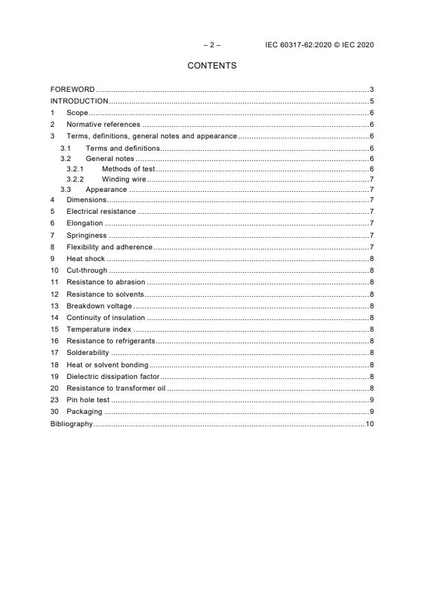 IEC 60317-62:2020 IEC 60317-62:2020 - Specifications for particular types of winding wires - Part 62: Polyester glass-fibre wound, silicone resin or varnish impregnated, bare or enamelled rectangular copper wire, temperature index 200 - Page 4 preview