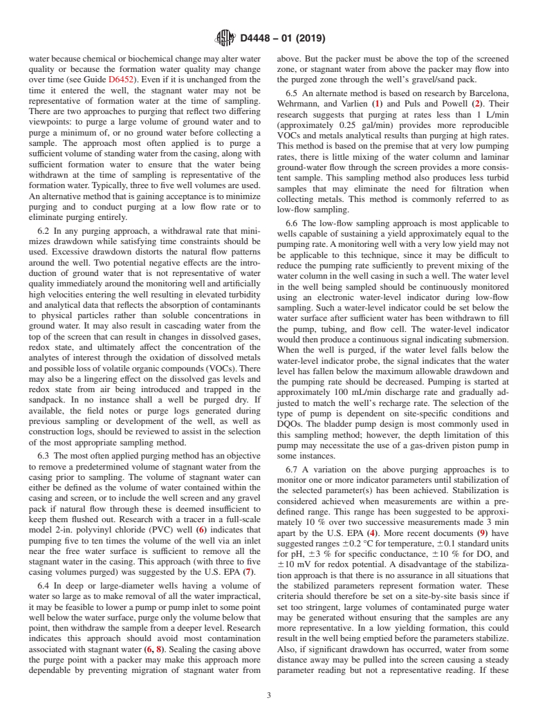 ASTM D4448-01(2019) - Standard Guide for  Sampling Ground-Water Monitoring Wells
