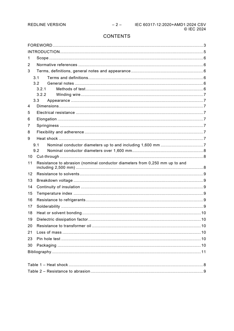 IEC 60317-12:2020 IEC 60317-12:2020+AMD1:2024 CSV - Specifications for particular types of winding wires - Part 12: Polyvinyl acetal enamelled round copper wire, class 120
Released:5/27/2024
Isbn:9782832290040 - Page 4 preview
