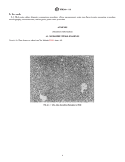 ASTM E930-18 REDLINE ASTM E930-18 - Standard Test Methods for Estimating the Largest Grain Observed in a Metallographic Section (ALA Grain Size) - Page 4 preview