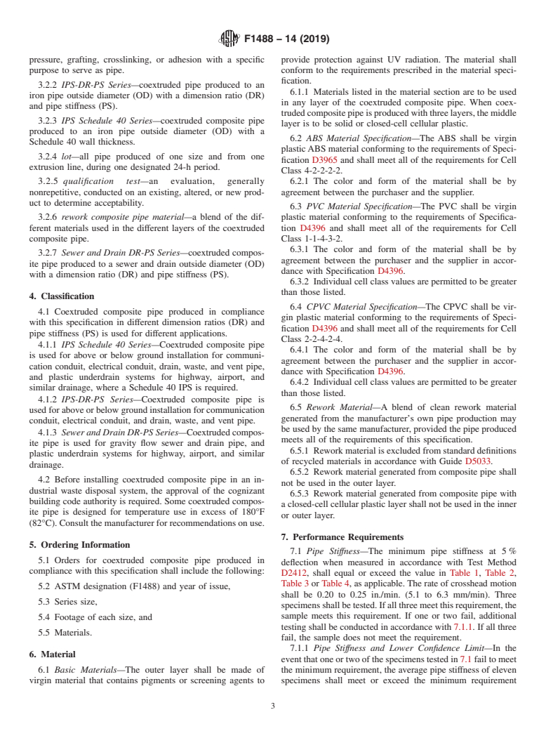 ASTM F1488-14(2019) - Standard Specification for  Coextruded Composite Pipe