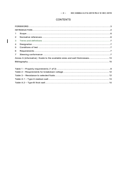 IEC 60684-3-214:2019 RLV - Flexible insulating sleeving - Part 3: Specifications for individual types of sleeving - Sheet 214: Heat-shrinkable, polyolefin sleeving, not flame retarded, thick and medium wall
Released:8/8/2019
Isbn:9782832272893 - Page 4 preview
