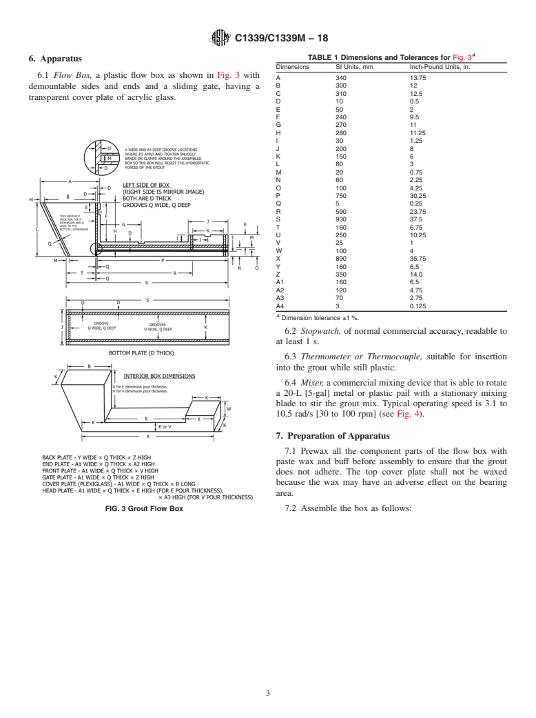 ASTM C1339/C1339M-18 - Standard Test Method for Flowability and Bearing Area of Chemical-Resistant Polymer  Machinery Grouts