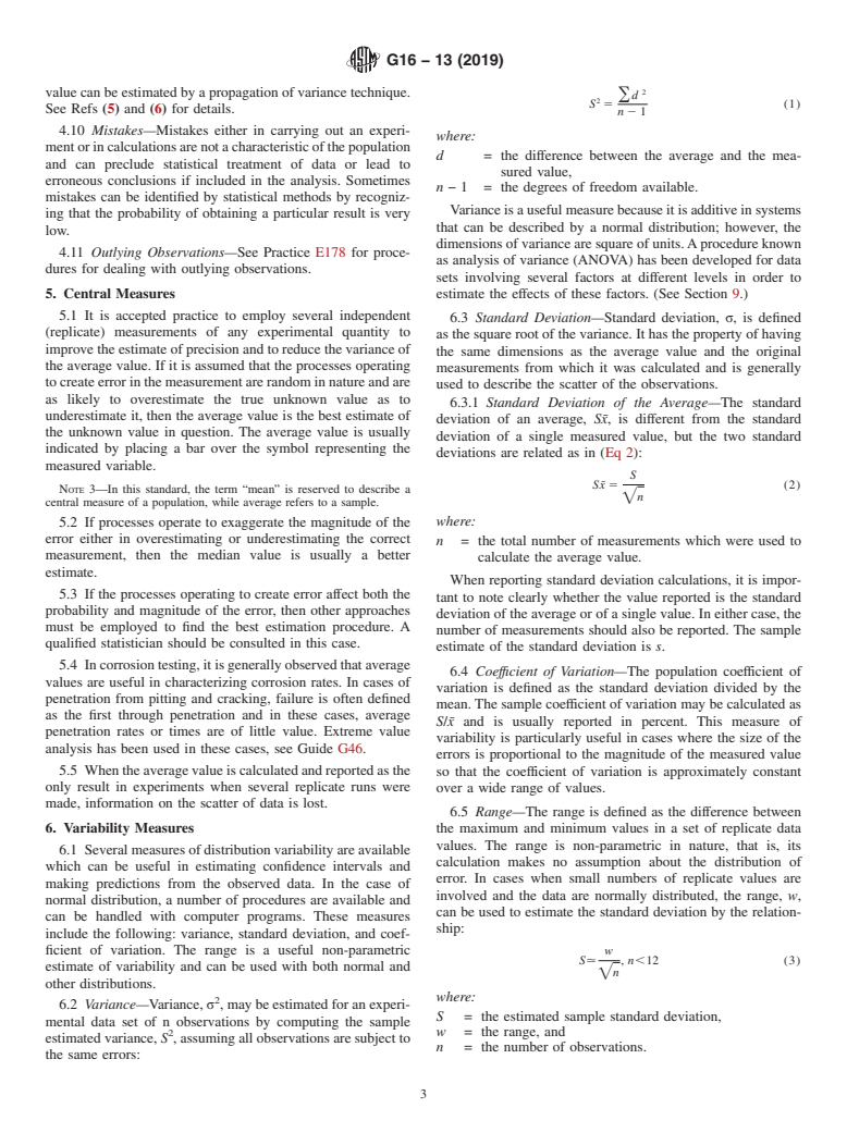 ASTM G16-13(2019) - Standard Guide for Applying Statistics to Analysis of Corrosion Data