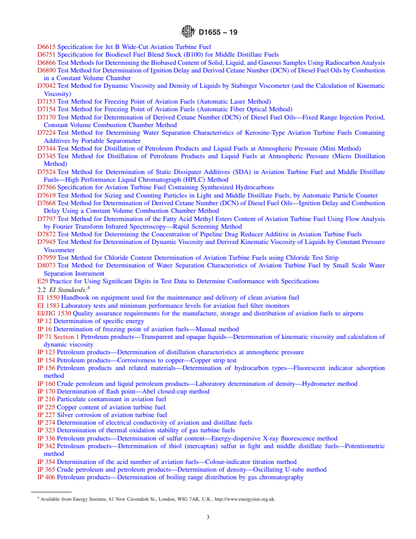 ASTM D1655-19 - Standard Specification for Aviation Turbine Fuels