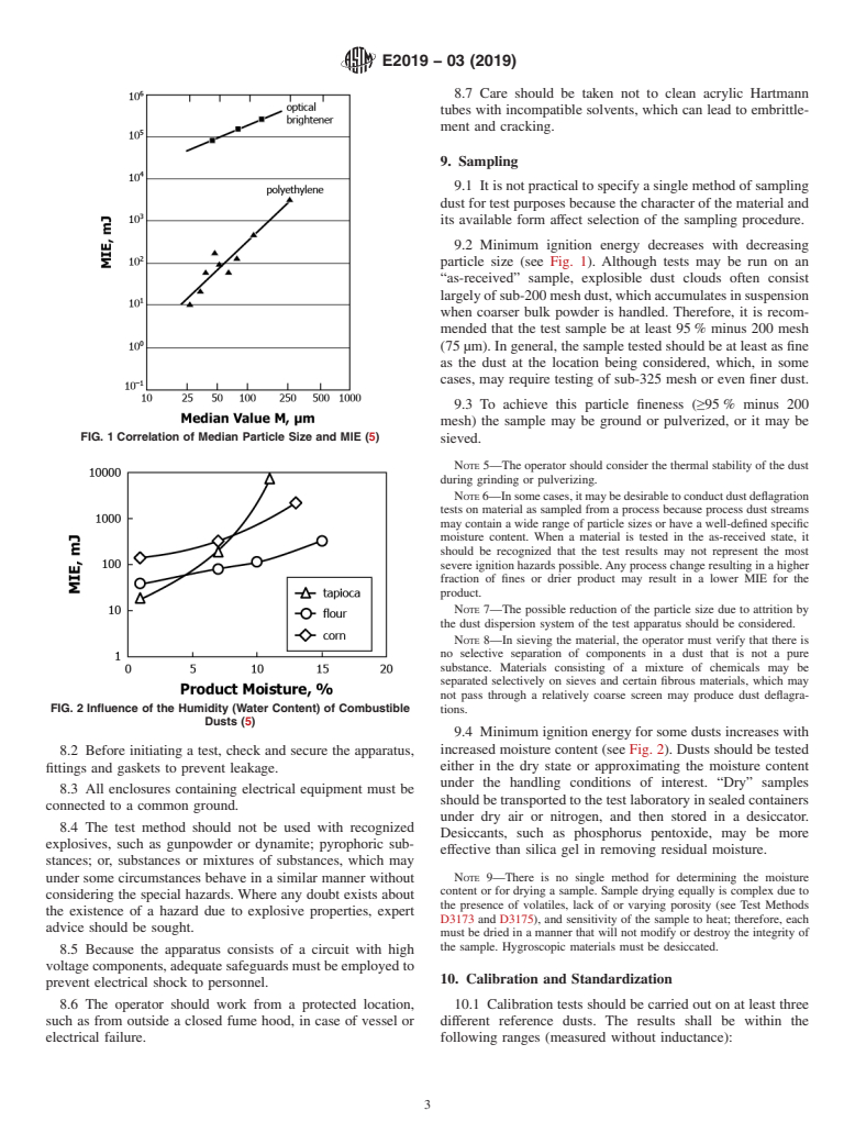 ASTM E2019-03(2019) - Standard Test Method for  Minimum Ignition Energy of a Dust Cloud in Air