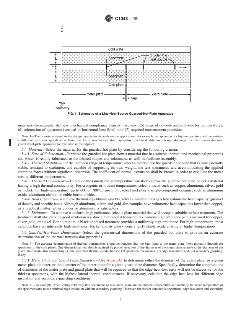 REDLINE ASTM C1043-19 - Standard Practice for Guarded-Hot-Plate Design Using Circular Line-Heat Sources