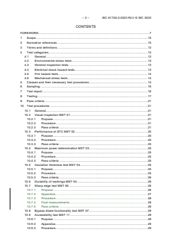 IEC 61730-2:2023 RLV - Photovoltaic (PV) module safety qualification - Part 2: Requirements for testing
Released:9/12/2023
Isbn:9782832275368 - Page 4 preview