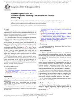 ASTM C932-06(2019) ASTM C932-06(2019) - Standard Specification for Surface-Applied Bonding Compounds for Exterior Plastering - Page 1 preview