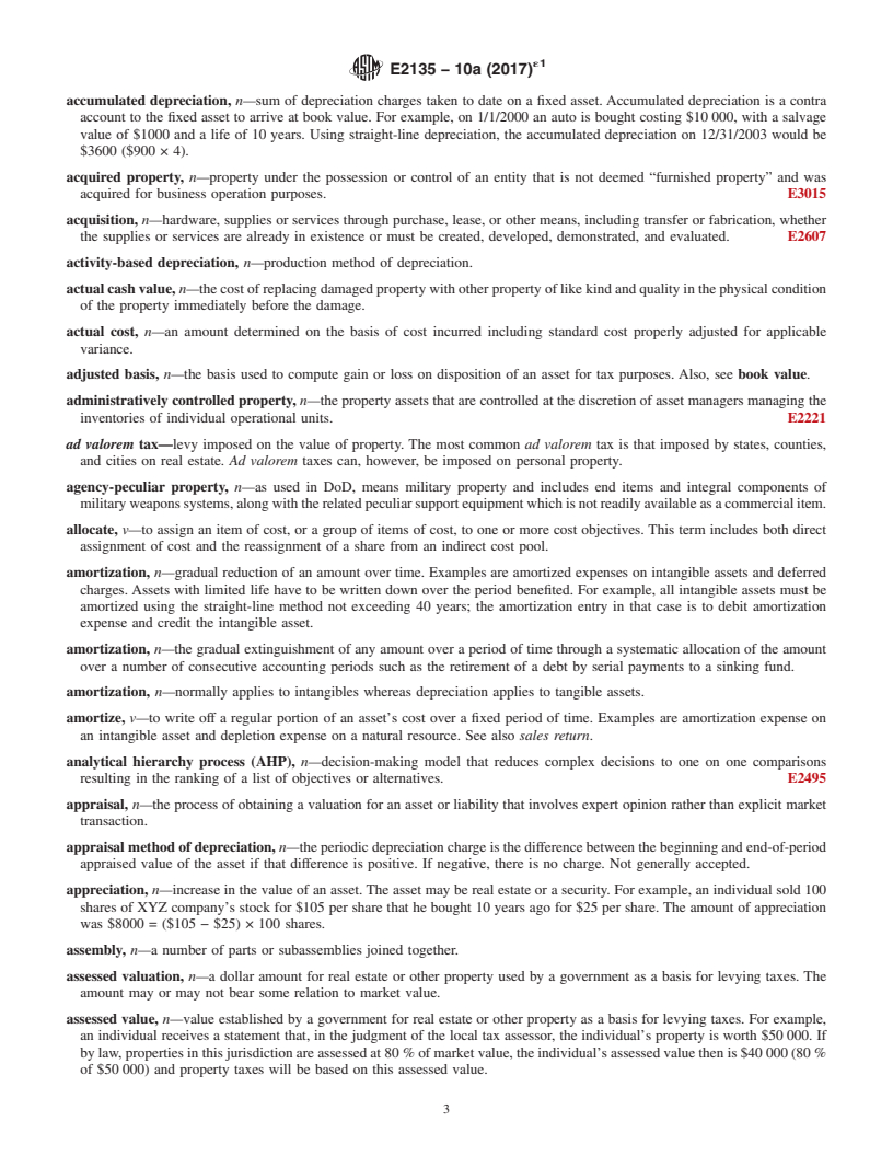 REDLINE ASTM E2135-10A(2017)e1 - Standard Terminology for Property and Asset Management