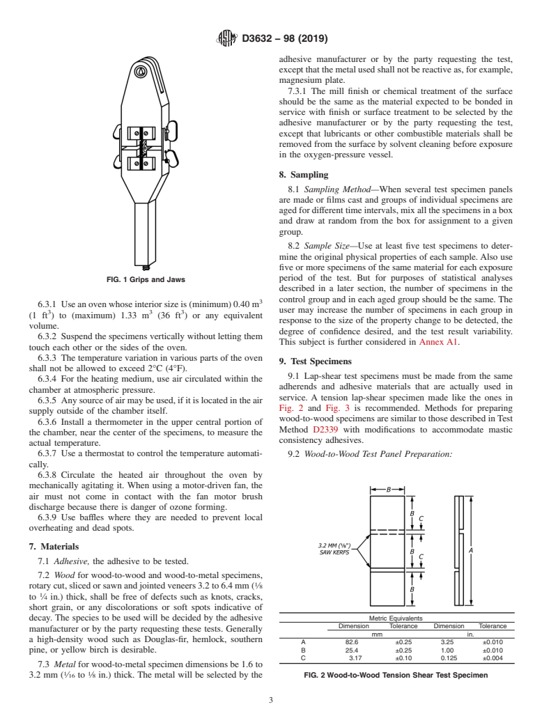 ASTM D3632-98(2019) - Standard Test Method for Accelerated Aging of Adhesive Joints by the Oxygen-Pressure  Method