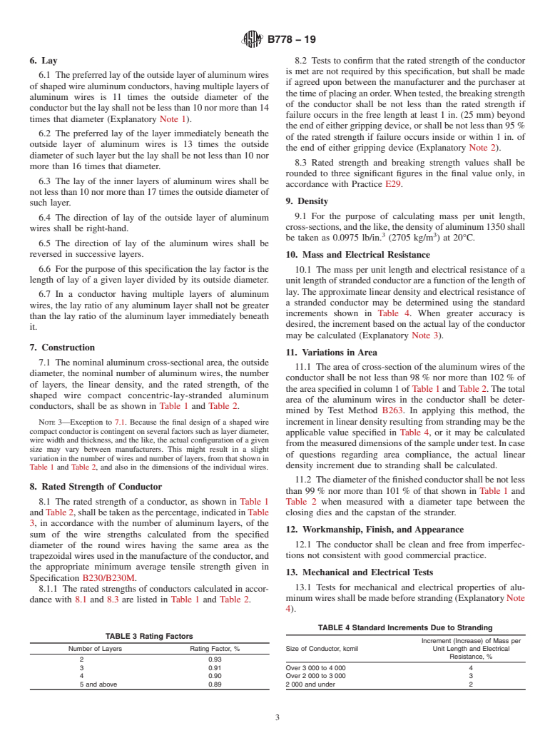 ASTM B778-19 - Standard Specification for Shaped Wire Compact Concentric-Lay-Stranded Aluminum Conductors  (AAC/TW)