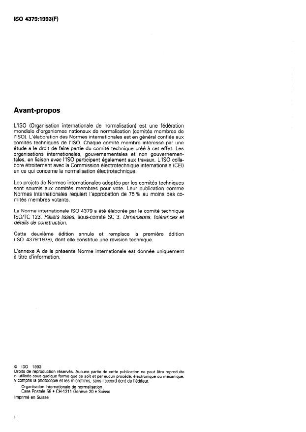 ISO 4379:1993 ISO 4379:1993 - Paliers lisses -- Bagues en alliages de cuivre - Page 2 preview