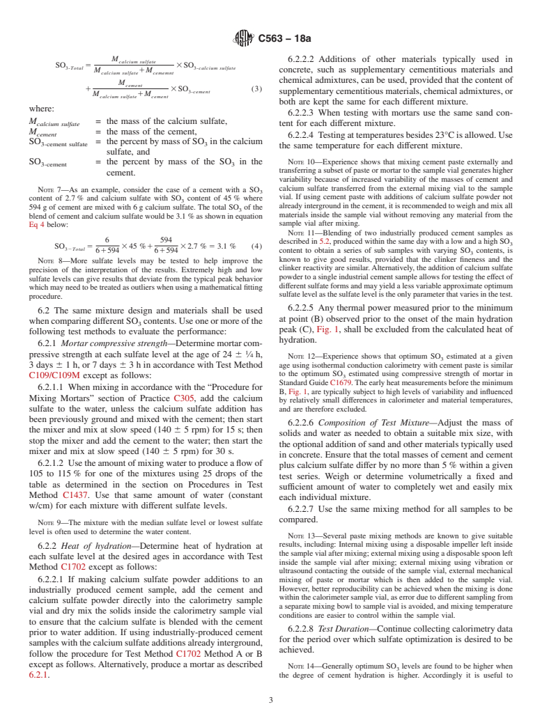 ASTM C563-18a - Standard Guide for  Approximation of Optimum SO<inf>3</inf> in Hydraulic Cement