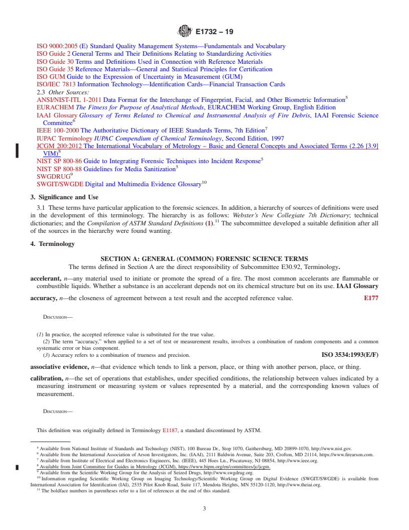 REDLINE ASTM E1732-19 - Standard Terminology  Relating to Forensic Science