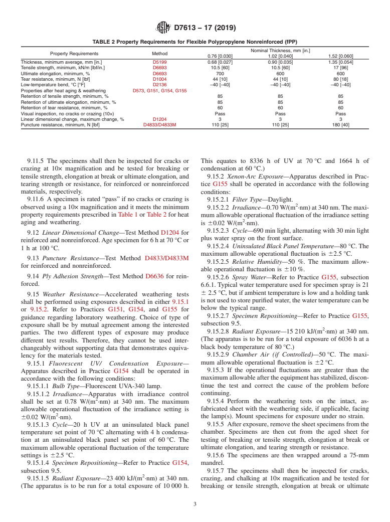 ASTM D7613-17(2019) - Standard Specification for  Flexible Polypropylene Reinforced (fPP-R) and Nonreinforced   (fPP) Geomembranes