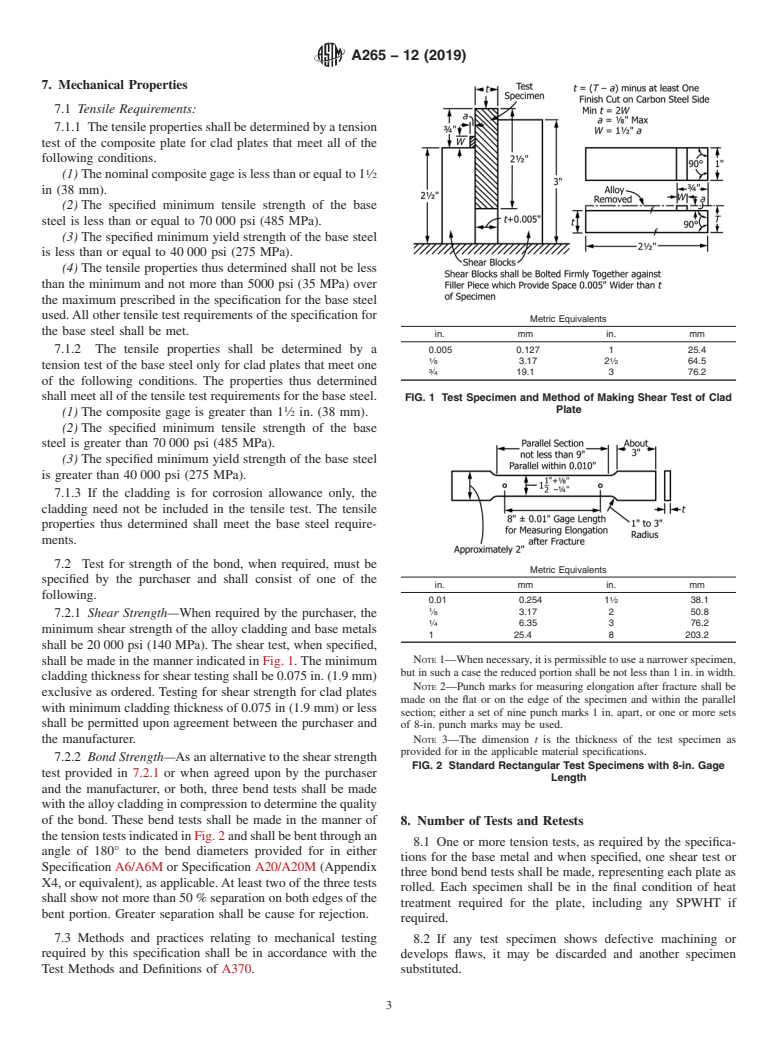 ASTM A265-12(2019) - Standard Specification for  Nickel and Nickel-Base Alloy-Clad Steel Plate