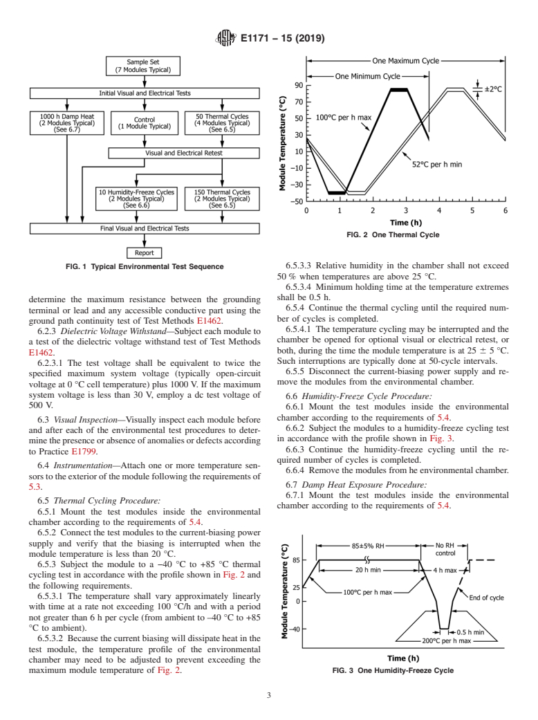 ASTM E1171-15(2019) - Standard Test Methods for  Photovoltaic Modules in Cyclic Temperature and Humidity Environments